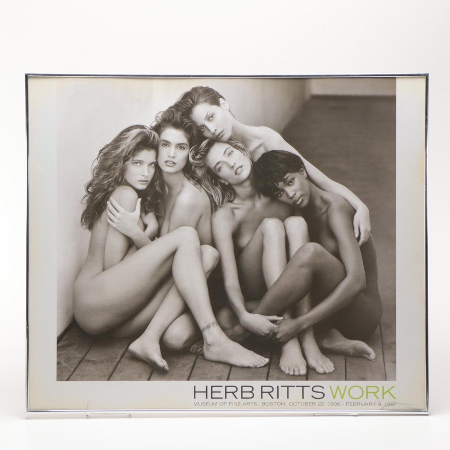 1996 Offset Lithograph Poster for a Herb Ritts Show at the Museum of Fine Arts, Boston