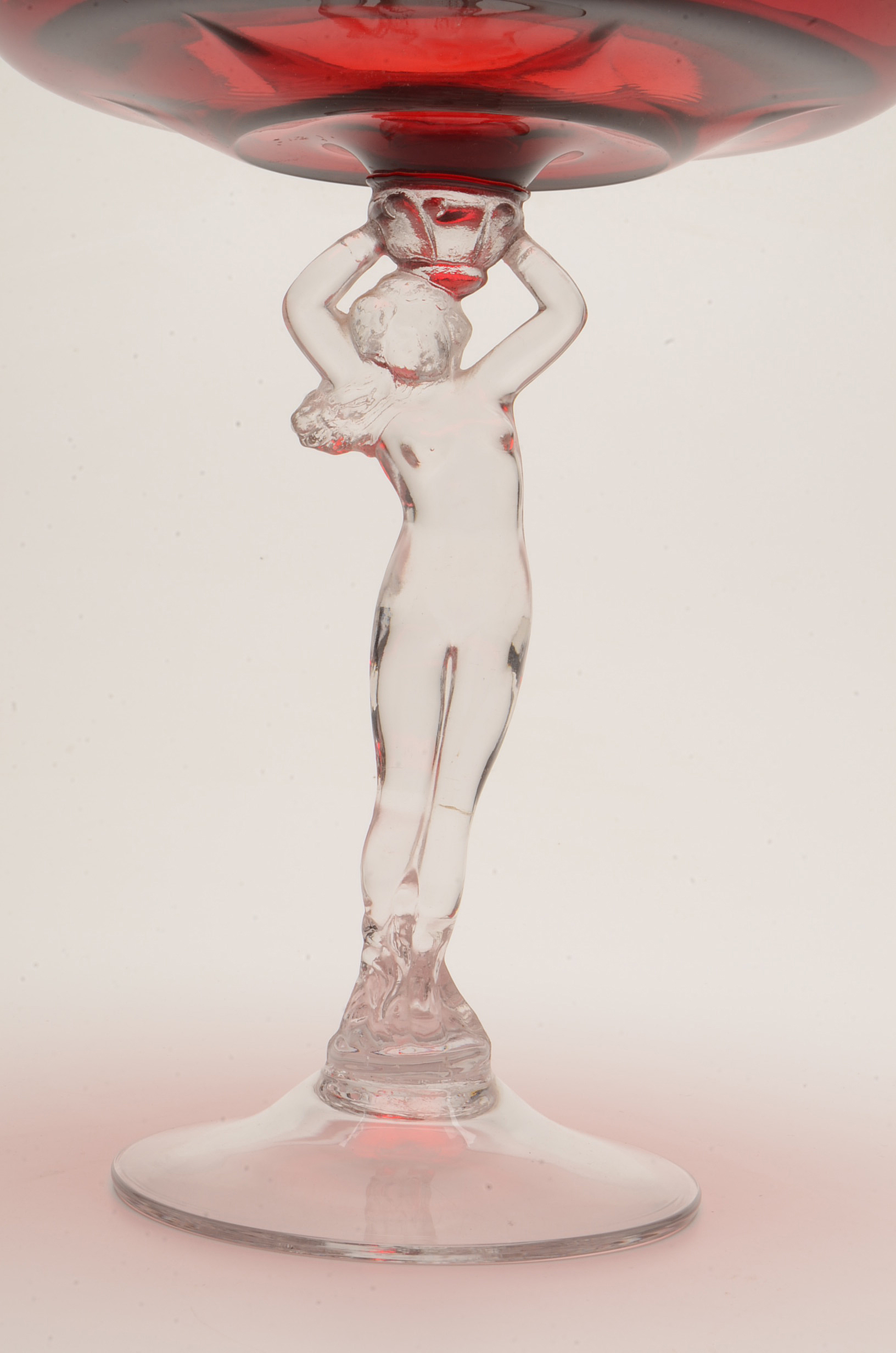 Cambridge Glass Carmen Red "Statuesque" Flared Compote