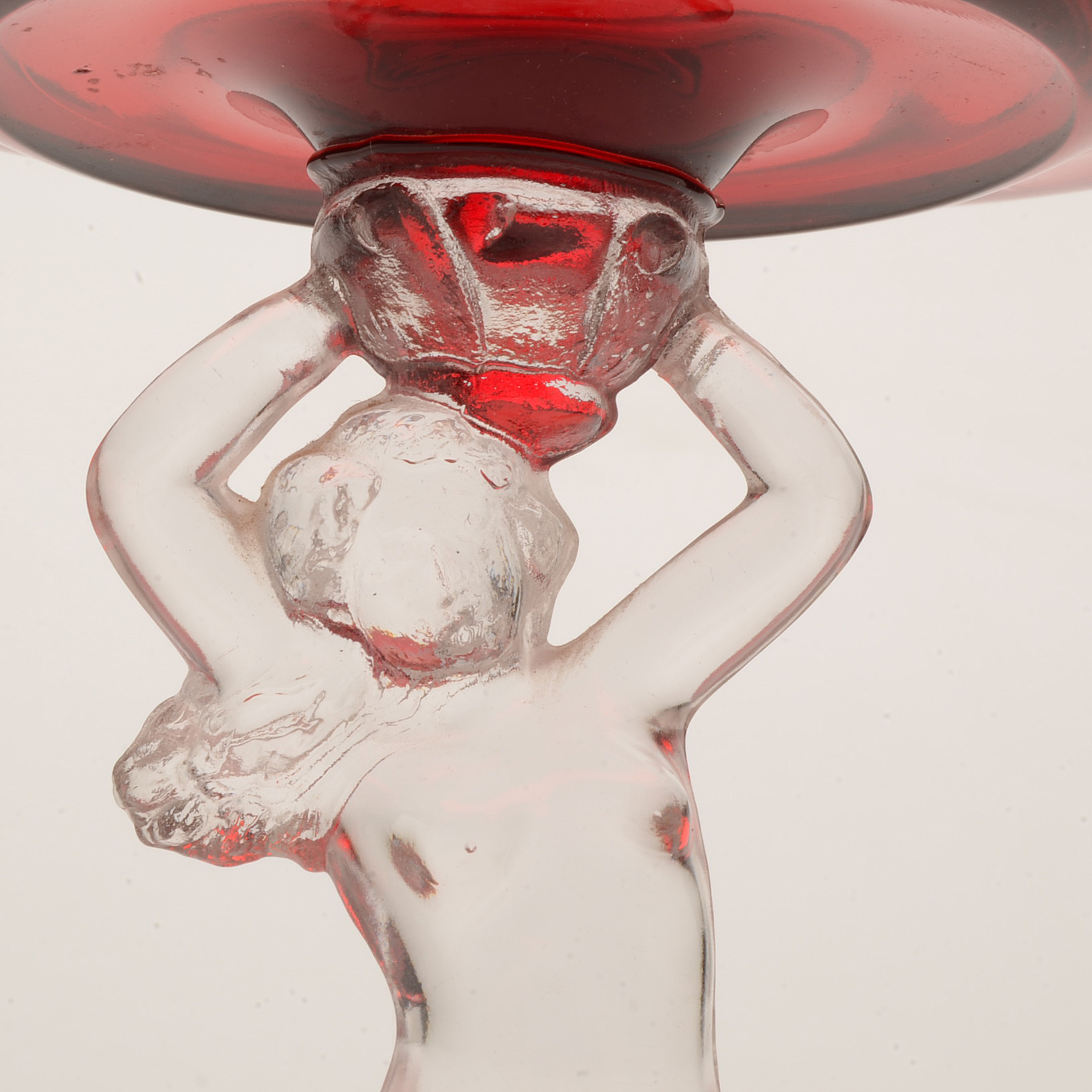Cambridge Glass Carmen Red "Statuesque" Flared Compote
