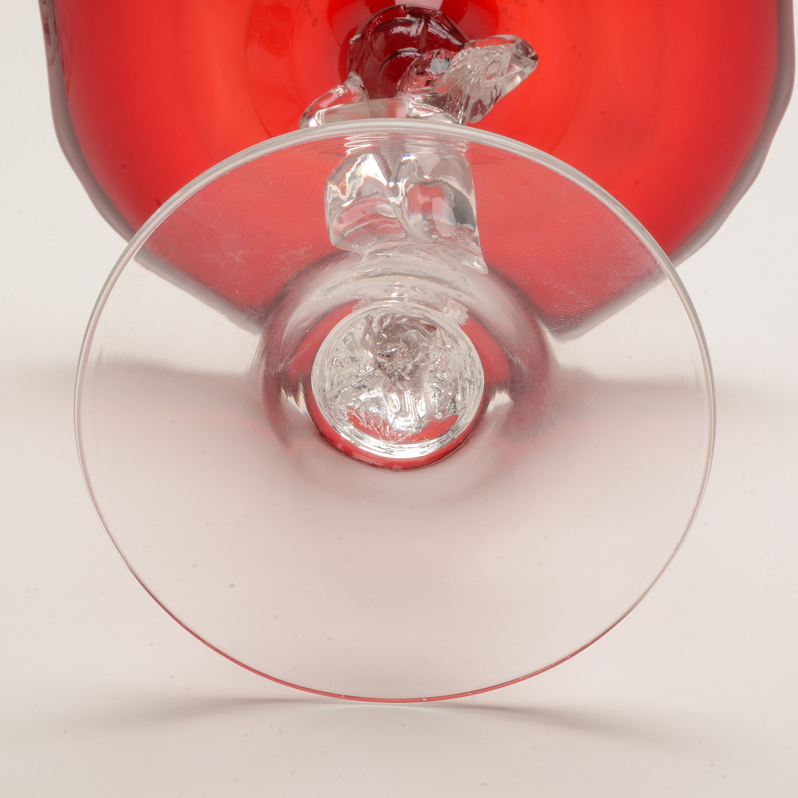Cambridge Glass Carmen Red "Statuesque" Flared Compote