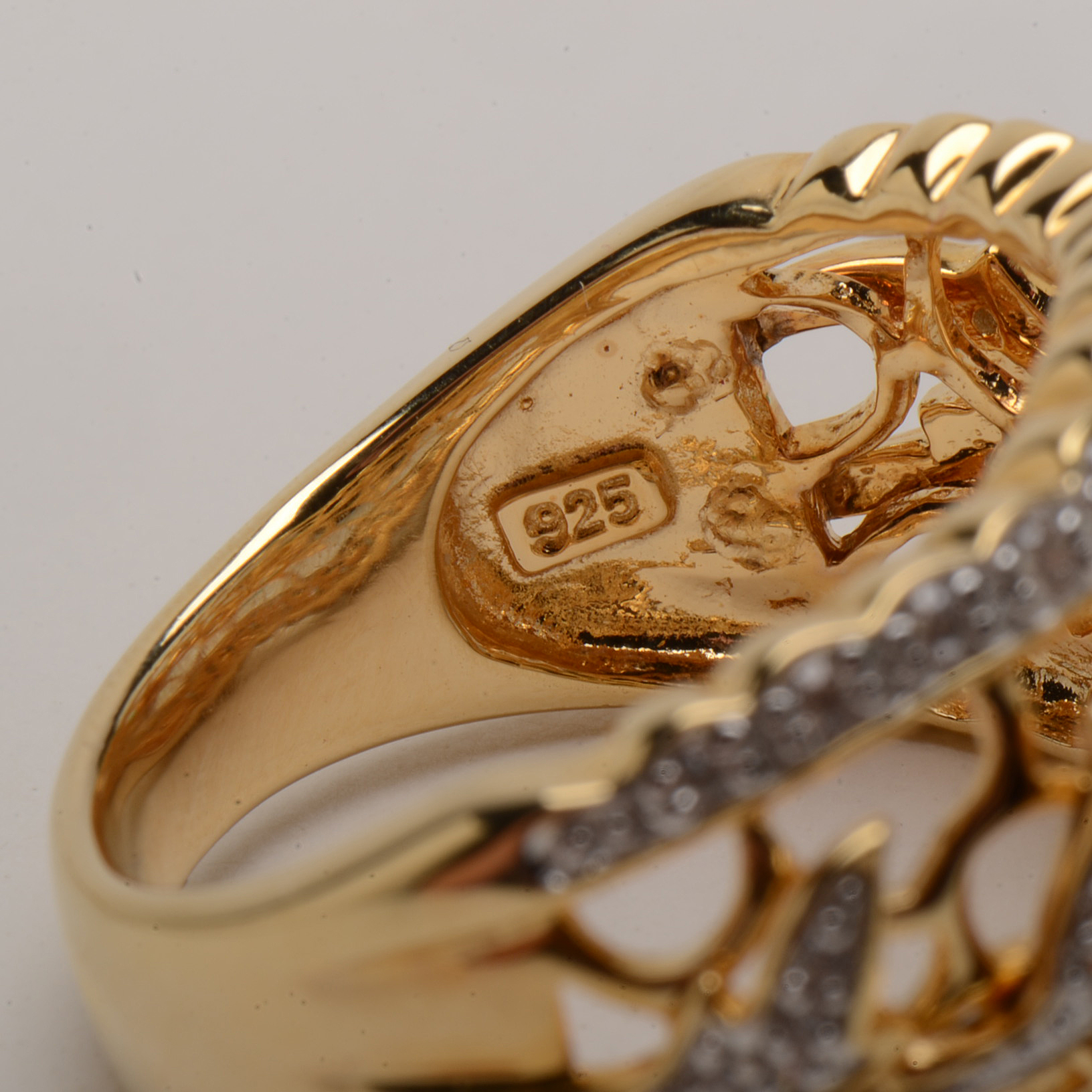 Gold Wash Sterling and Cubic Zirconia Jewelry