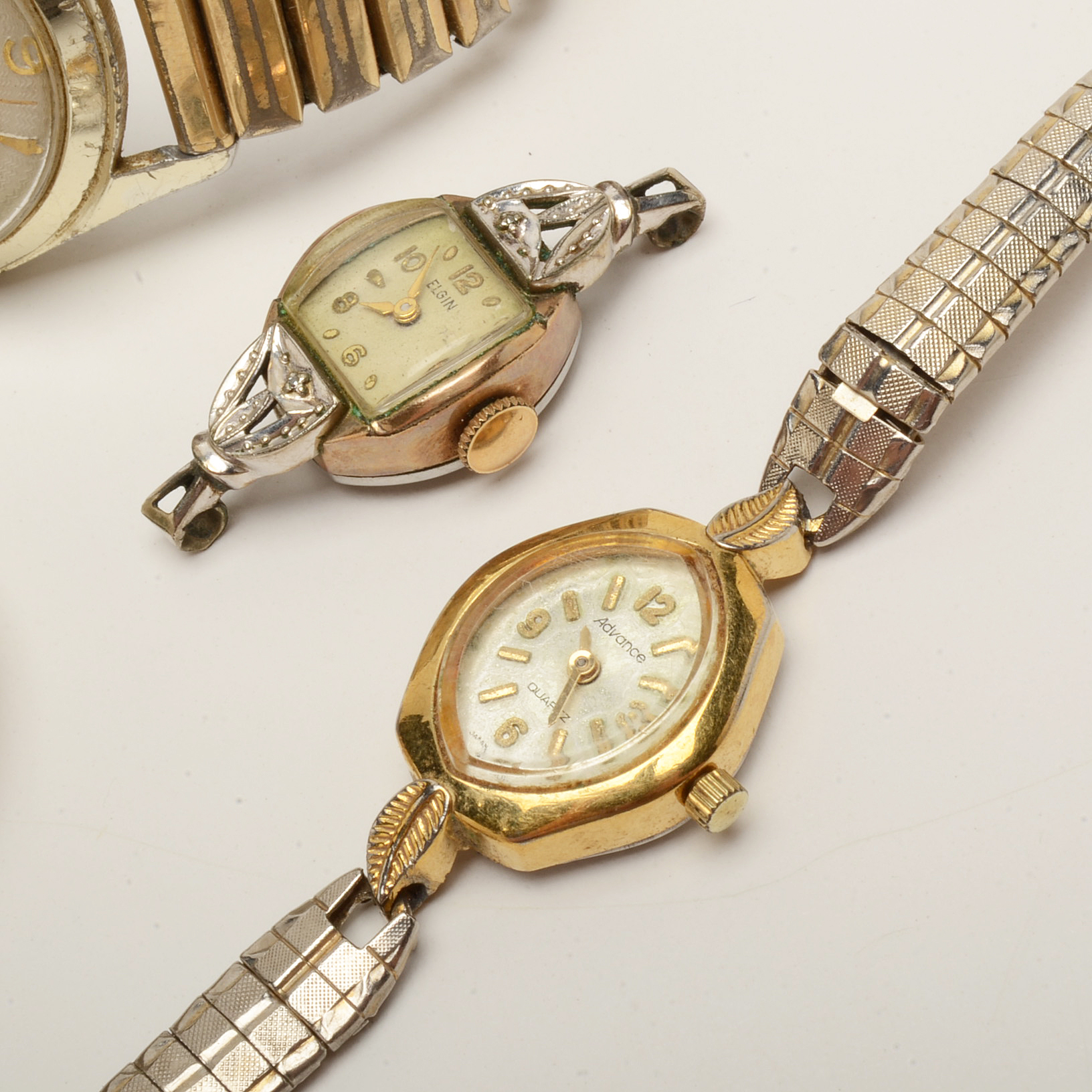Collection of Vintage Watches With Gruen, Louis and Caravelle