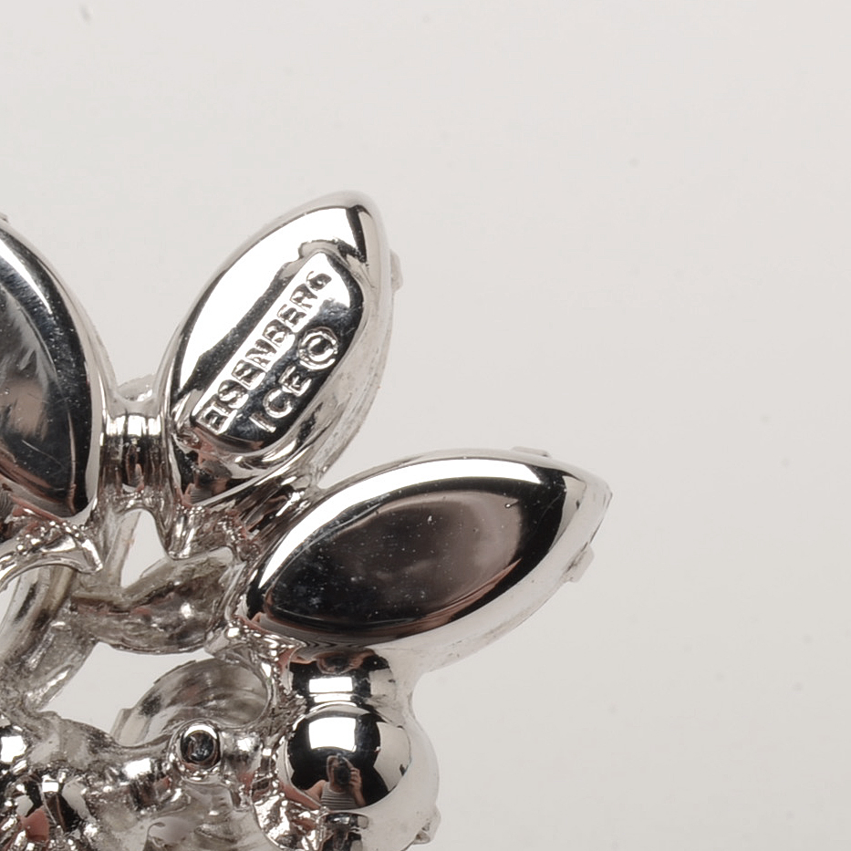 Mid Century Eisenberg Ice Brooches and Earrings