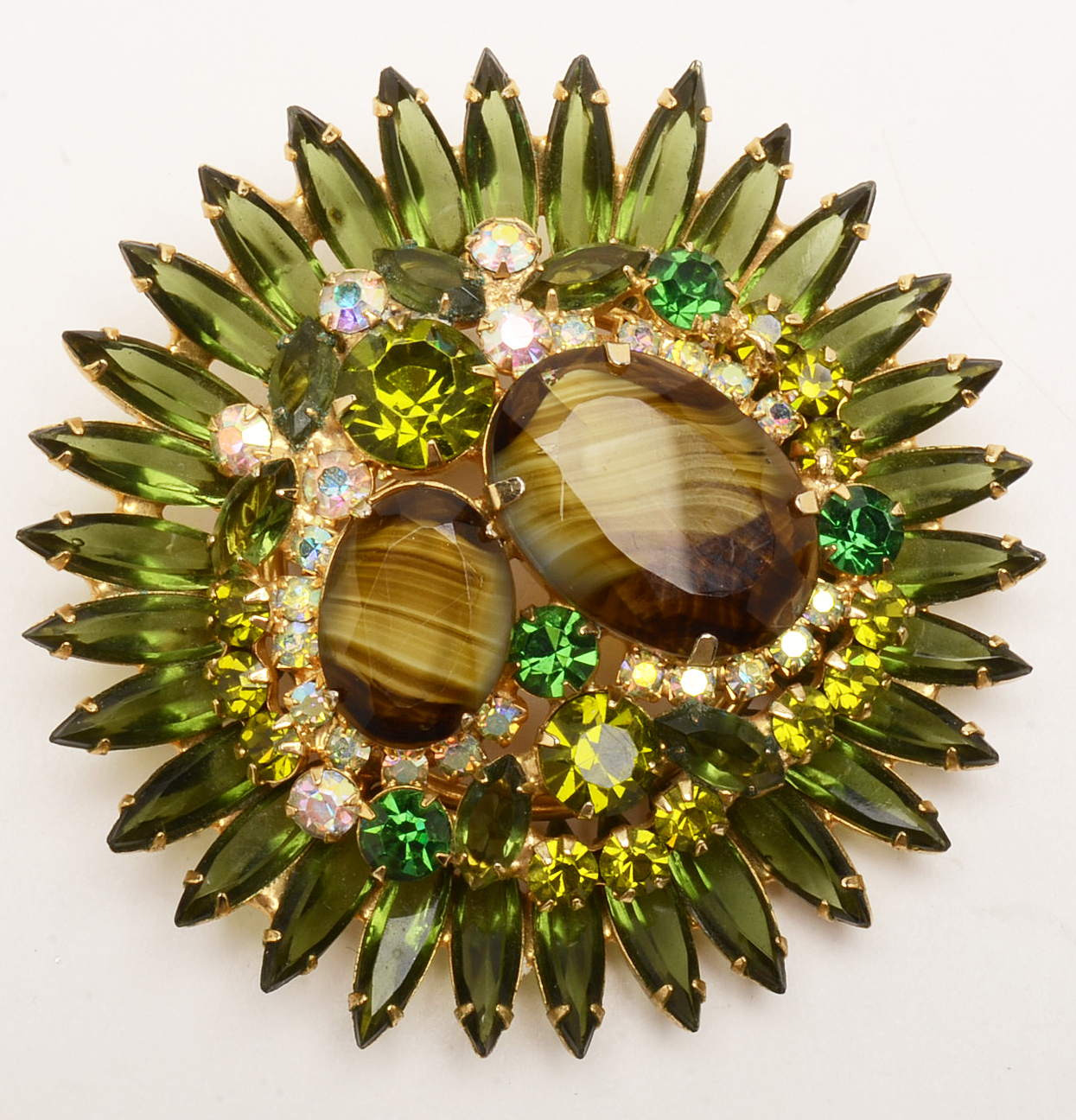 Vintage Rhinestone Costume Jewelry with Shoe Clip Brooch