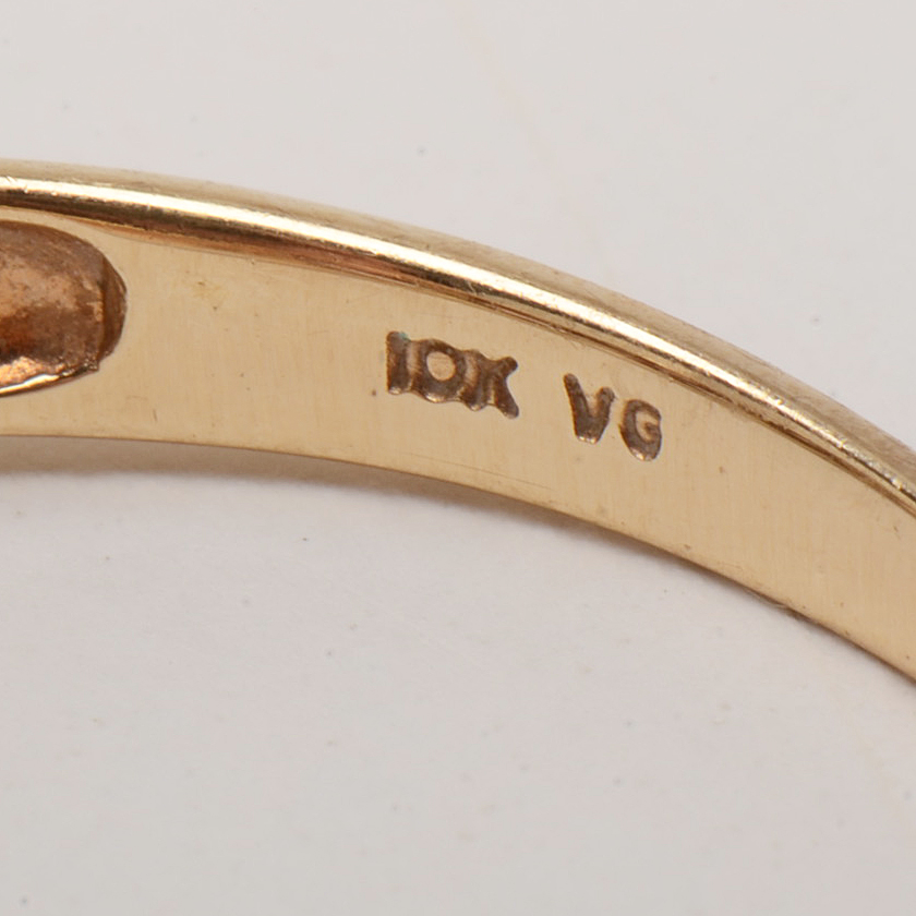 10K Yellow Gold Ring and Earrings