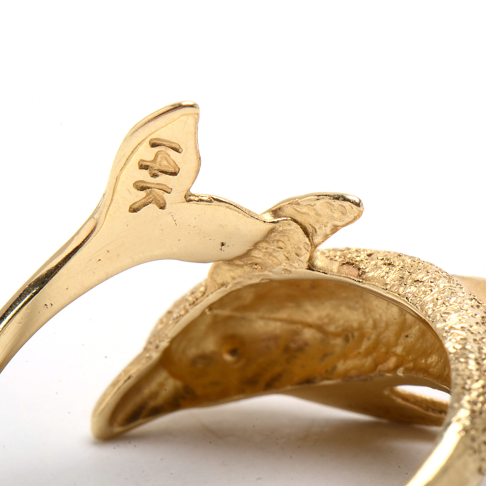 14K Yellow Gold Dolphin Ring