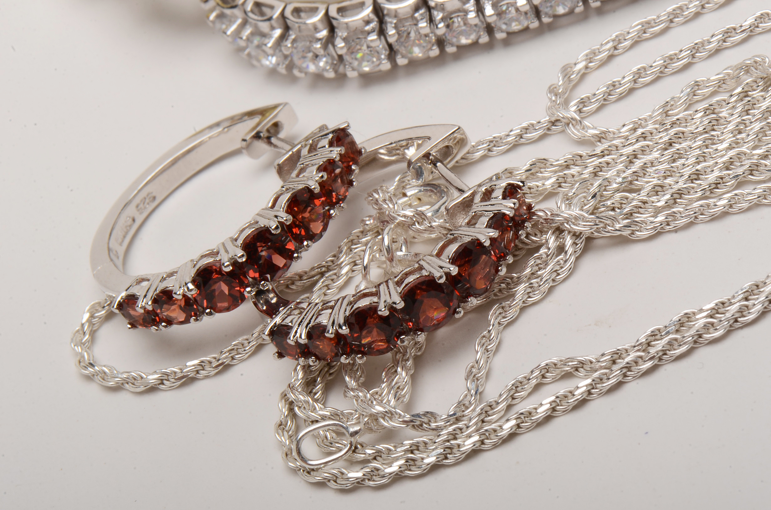 Sterling Jewelry Featuring Colorful Cubic Zirconia