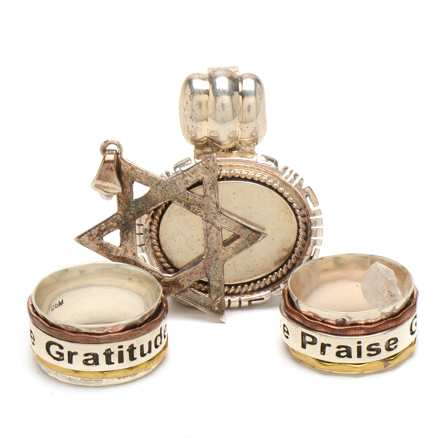 Sterling Engravable and Spiritual Pendants and Rings