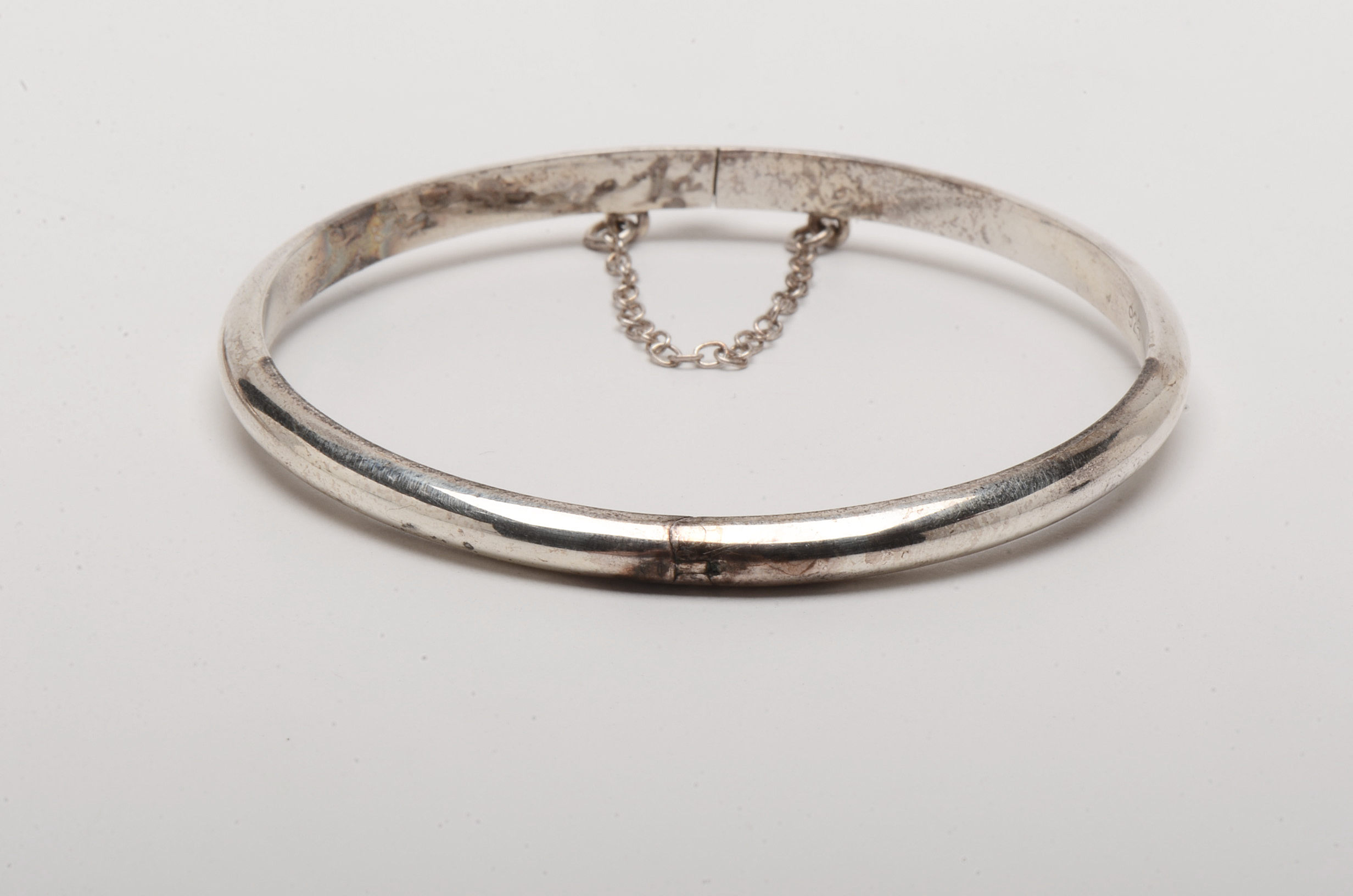 Six Hinged Sterling Silver Bangles