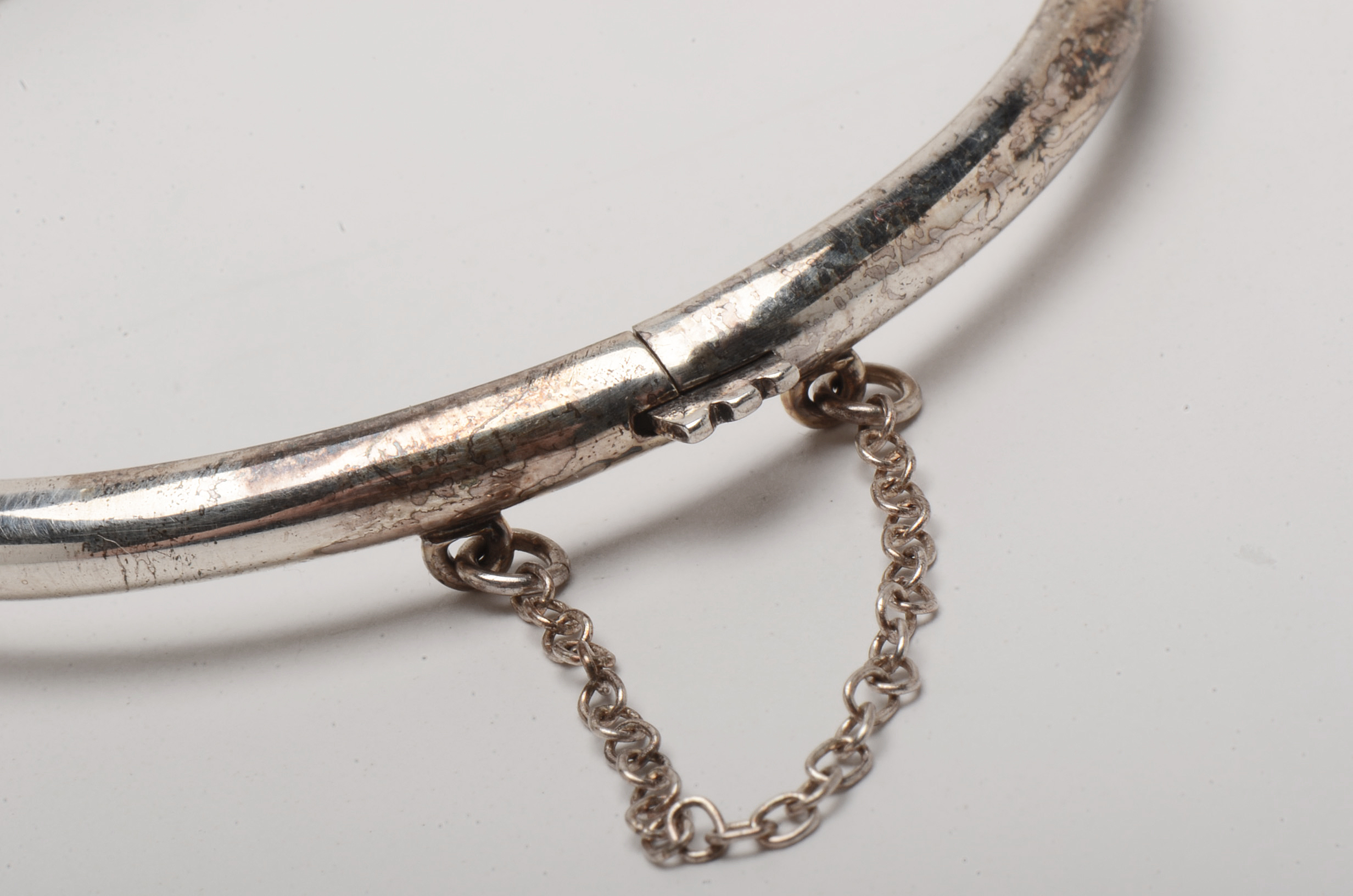 Six Hinged Sterling Silver Bangles