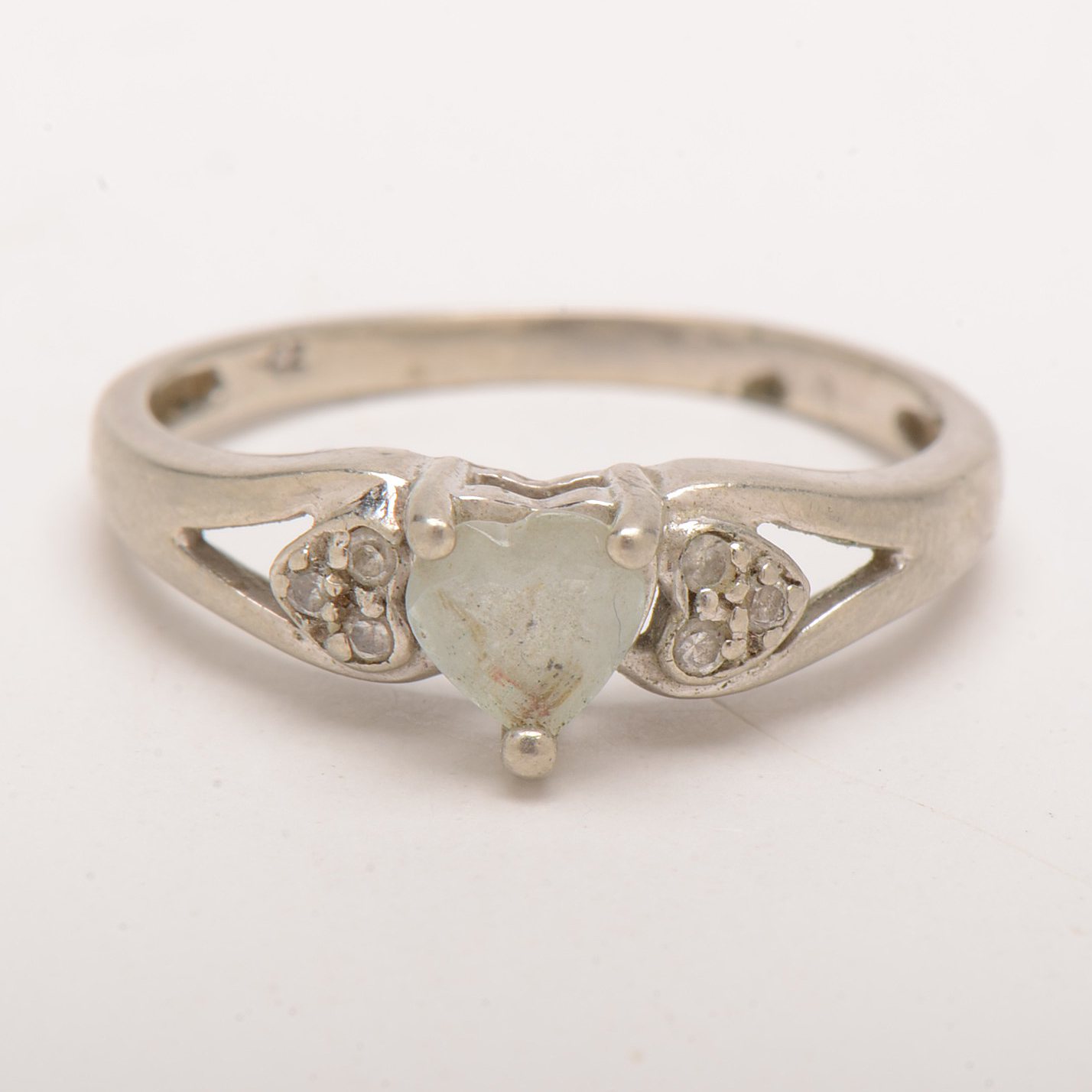 Wing & King Cowhide Cuff and 10K White Gold Cubic Zirconia Ring