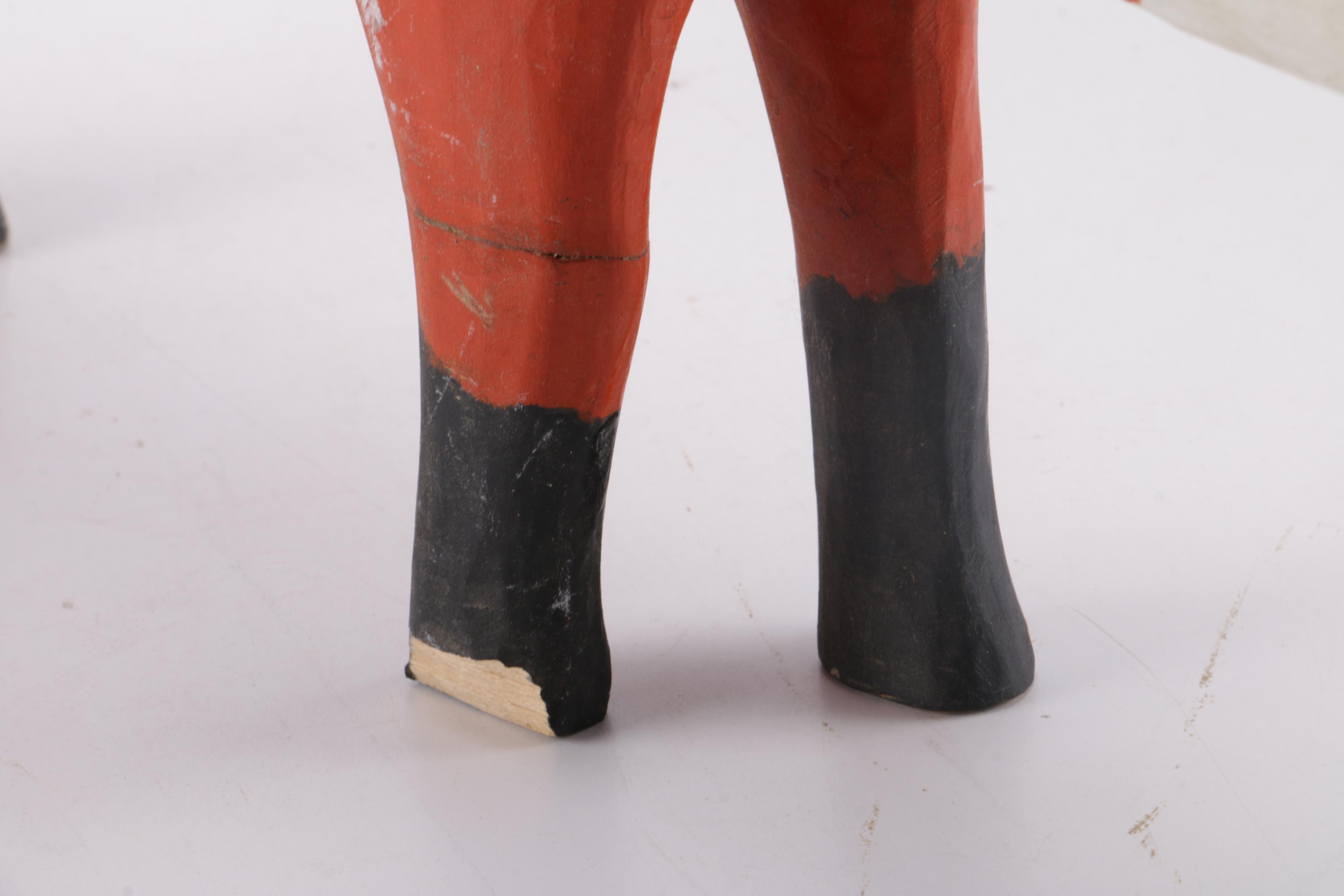 Hand Carved Minnie and Garland Adkins Folk Art Fox