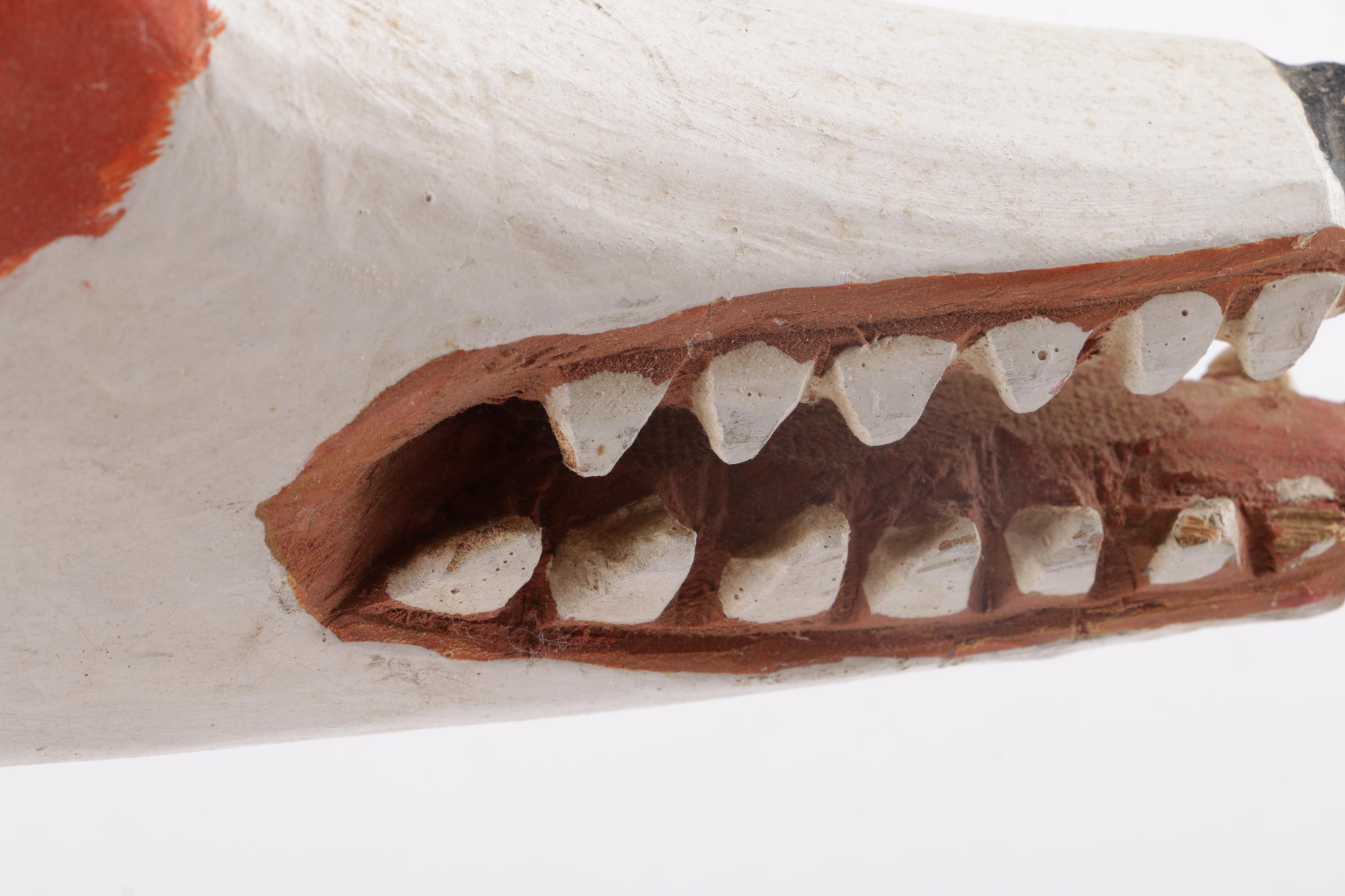 Hand Carved Minnie and Garland Adkins Folk Art Fox