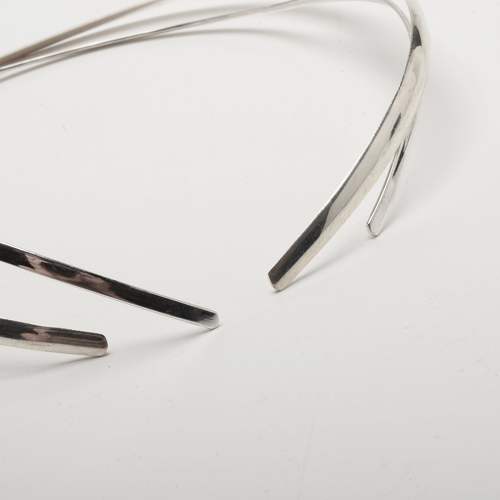 Sterling Collar Necklaces with Agate and Onyx Pendants