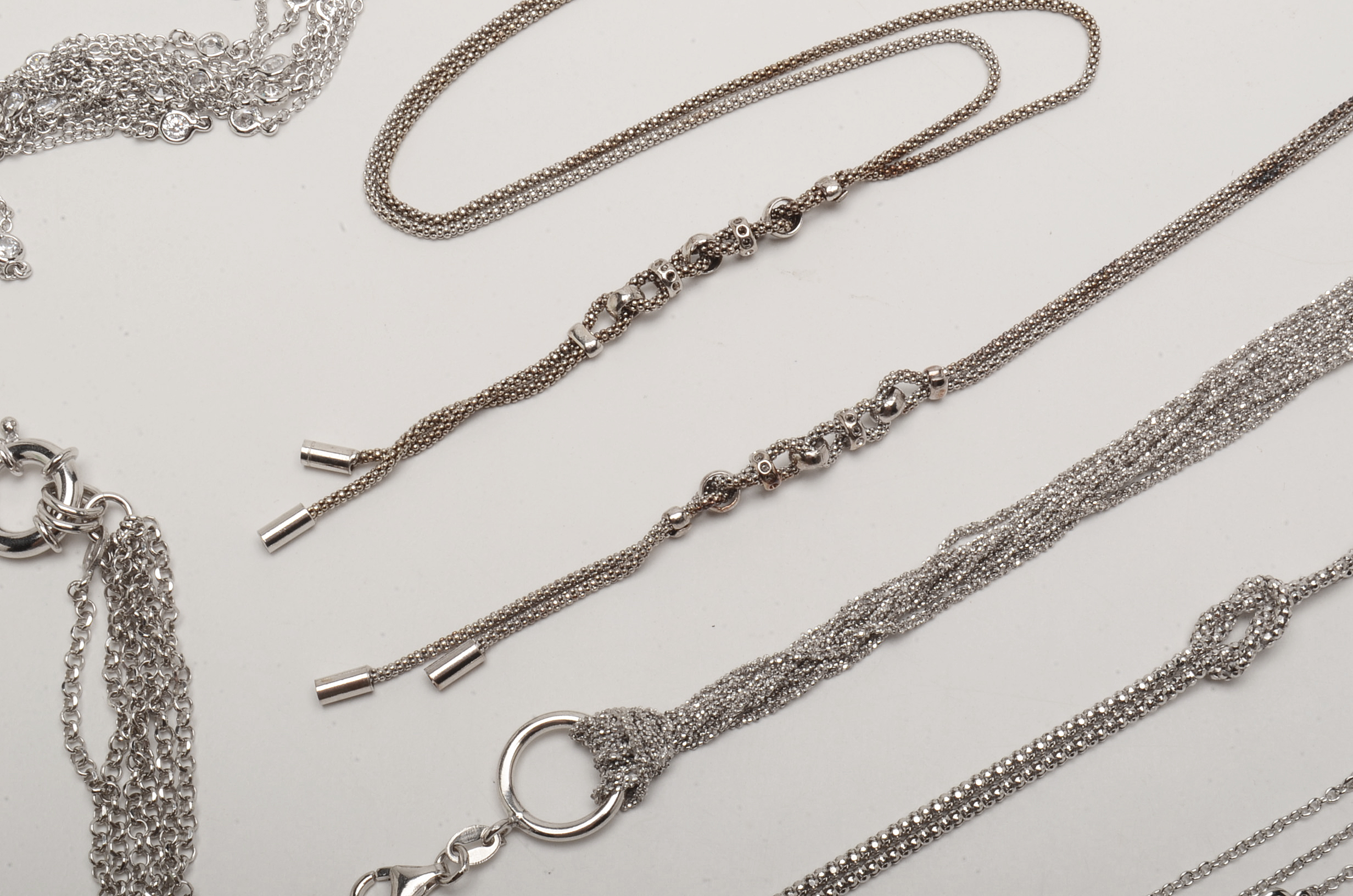 Sterling Silver Fine Chain Necklaces, Bracelets and Earrings