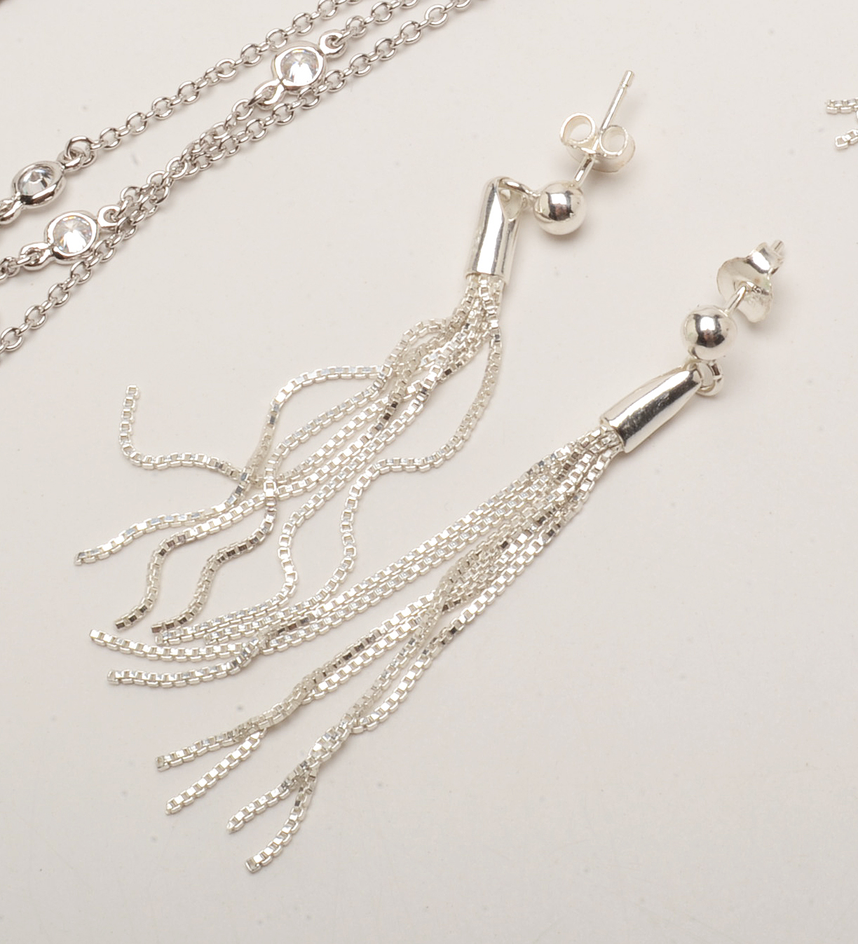 Sterling Silver Fine Chain Necklaces, Bracelets and Earrings