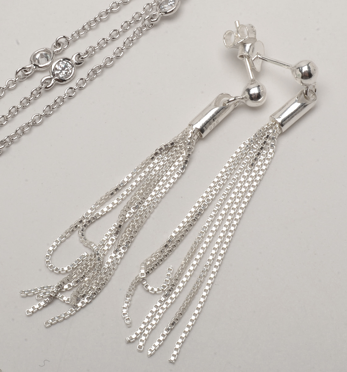 Sterling Silver Fine Chain Necklaces, Bracelets and Earrings