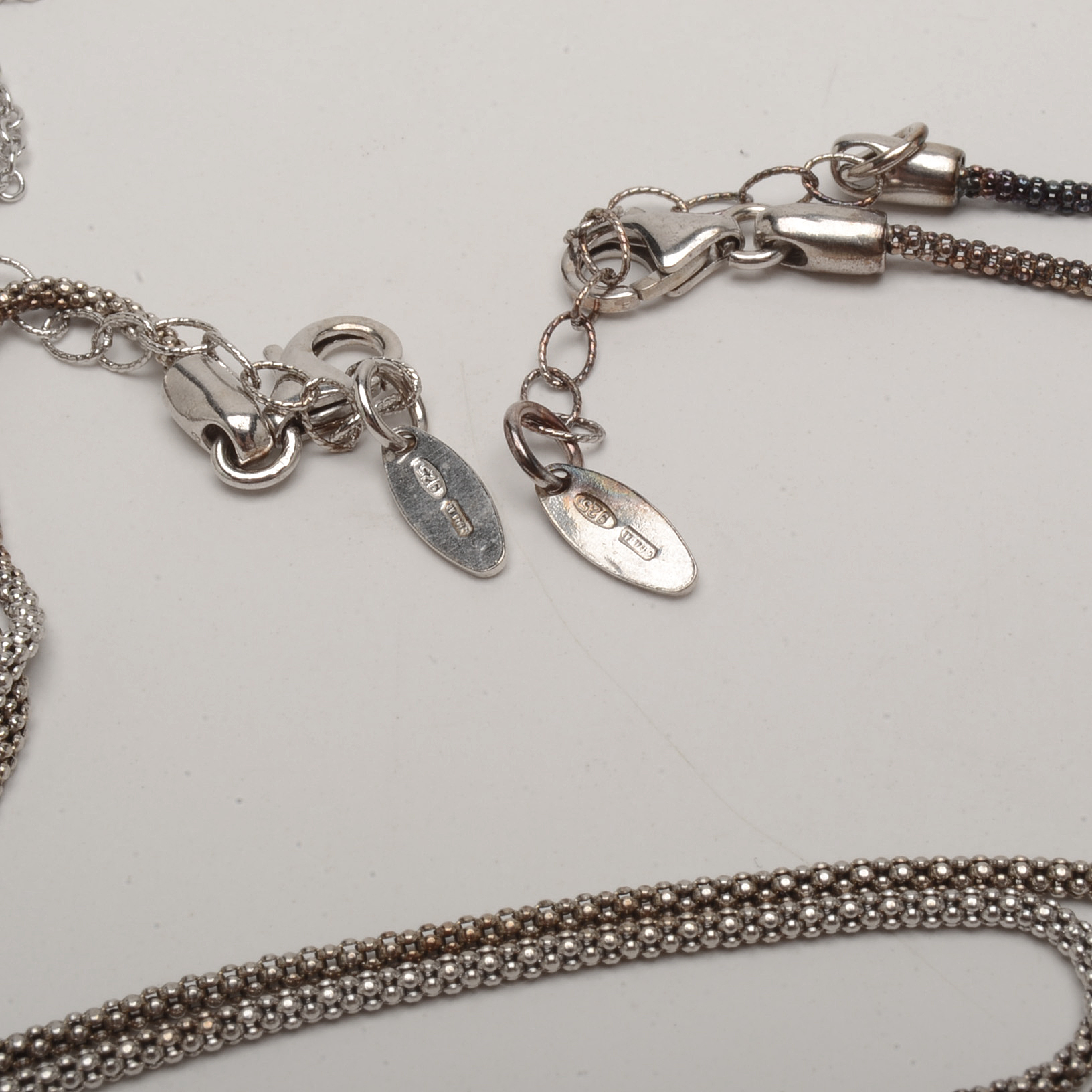 Sterling Silver Fine Chain Necklaces, Bracelets and Earrings