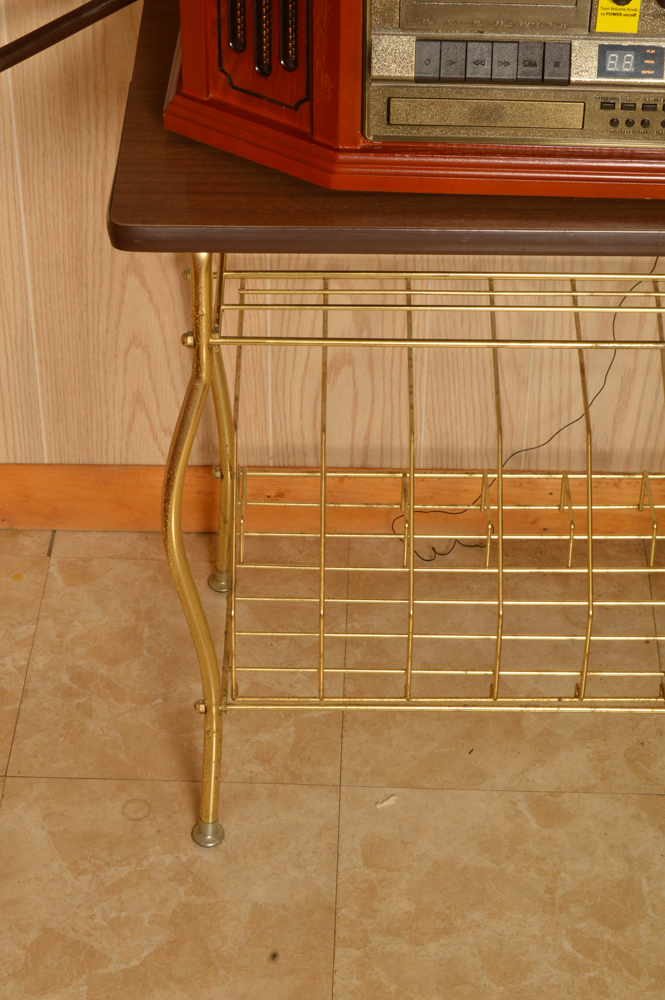 Faux Vintage Victoria Tunewriter Turntable Stereo