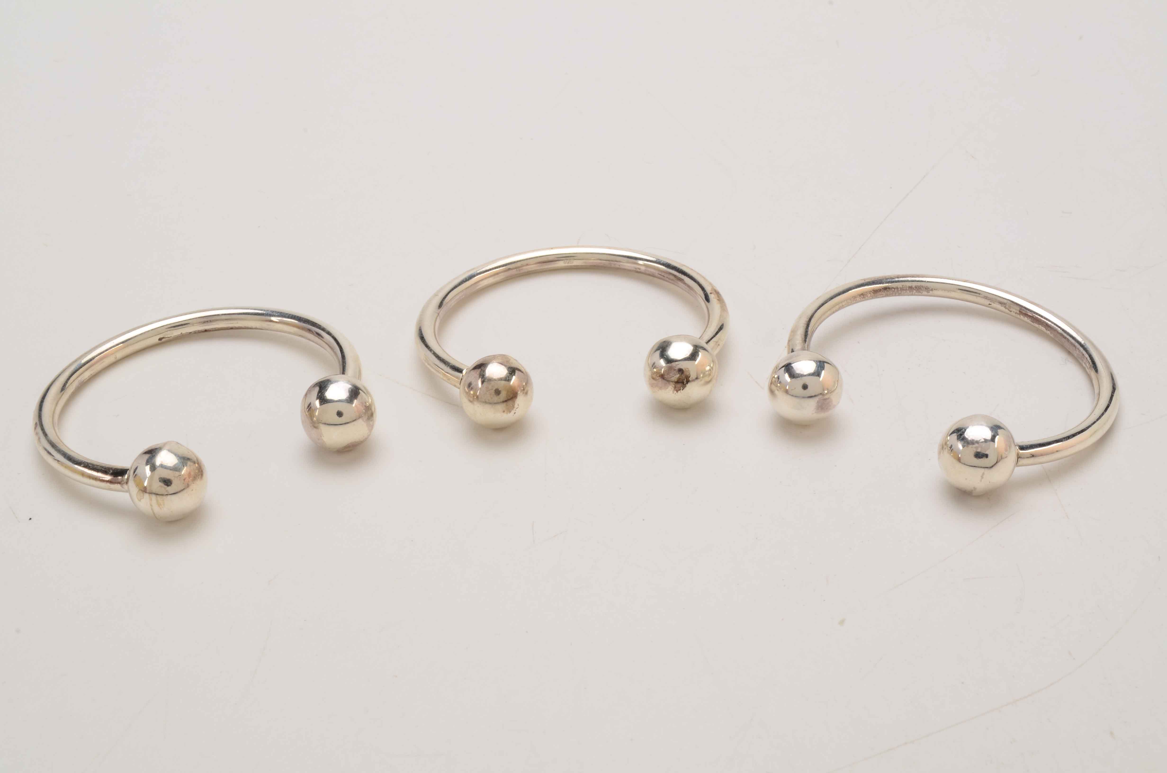Sterling Keychains and Small Bangles