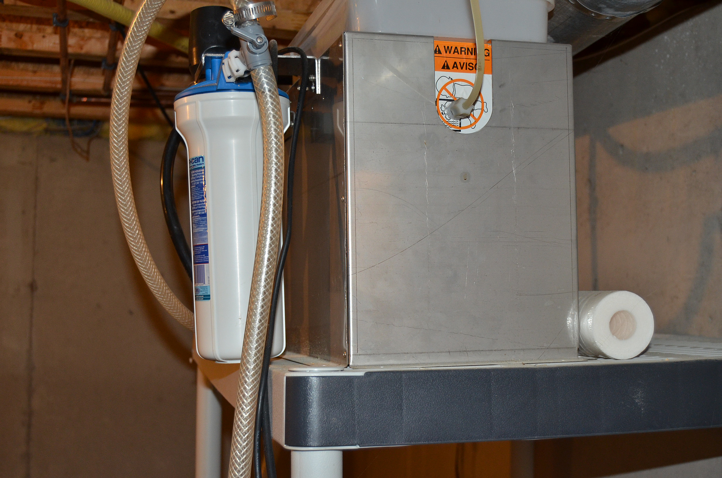 Framed Enameled Glass Wall Fountain