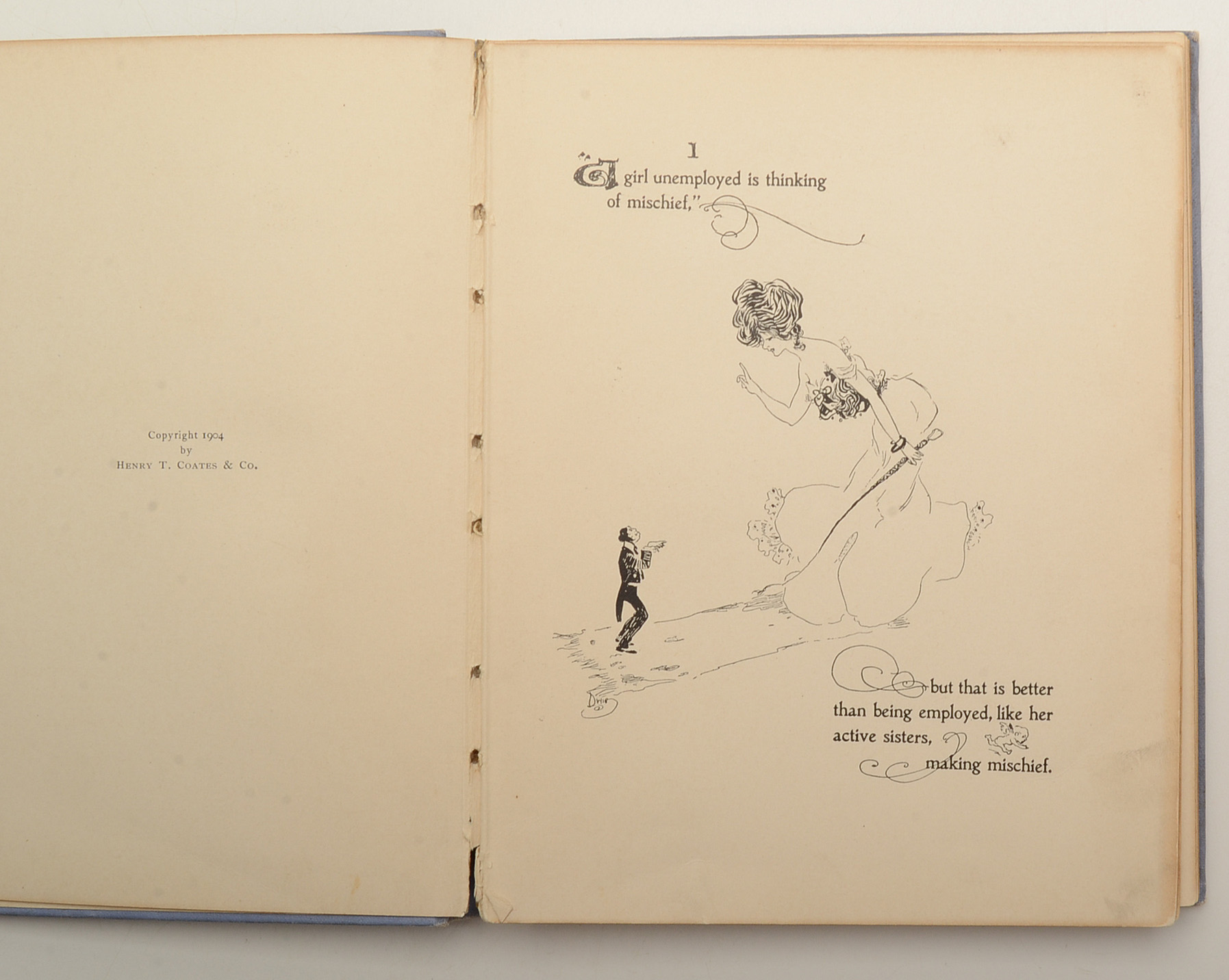 Antique Hardcover Books With Gilt Art Nouveau Bindings