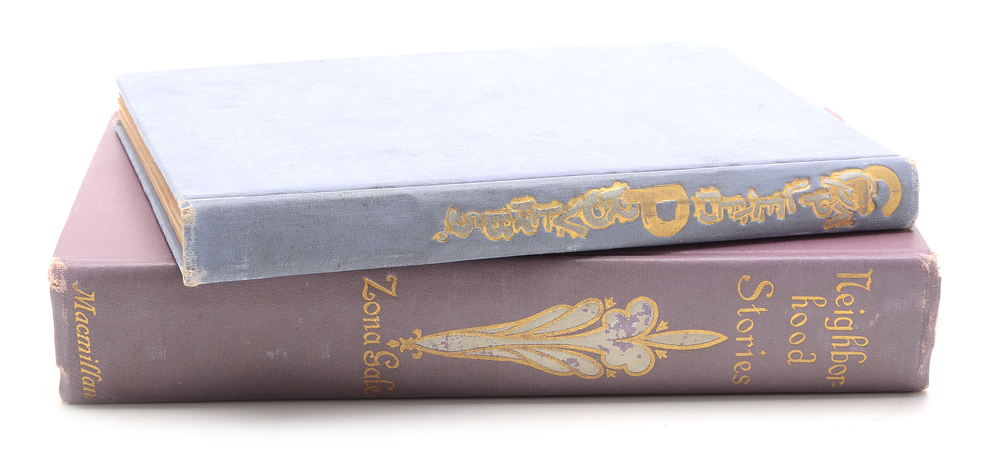 Antique Hardcover Books With Gilt Art Nouveau Bindings