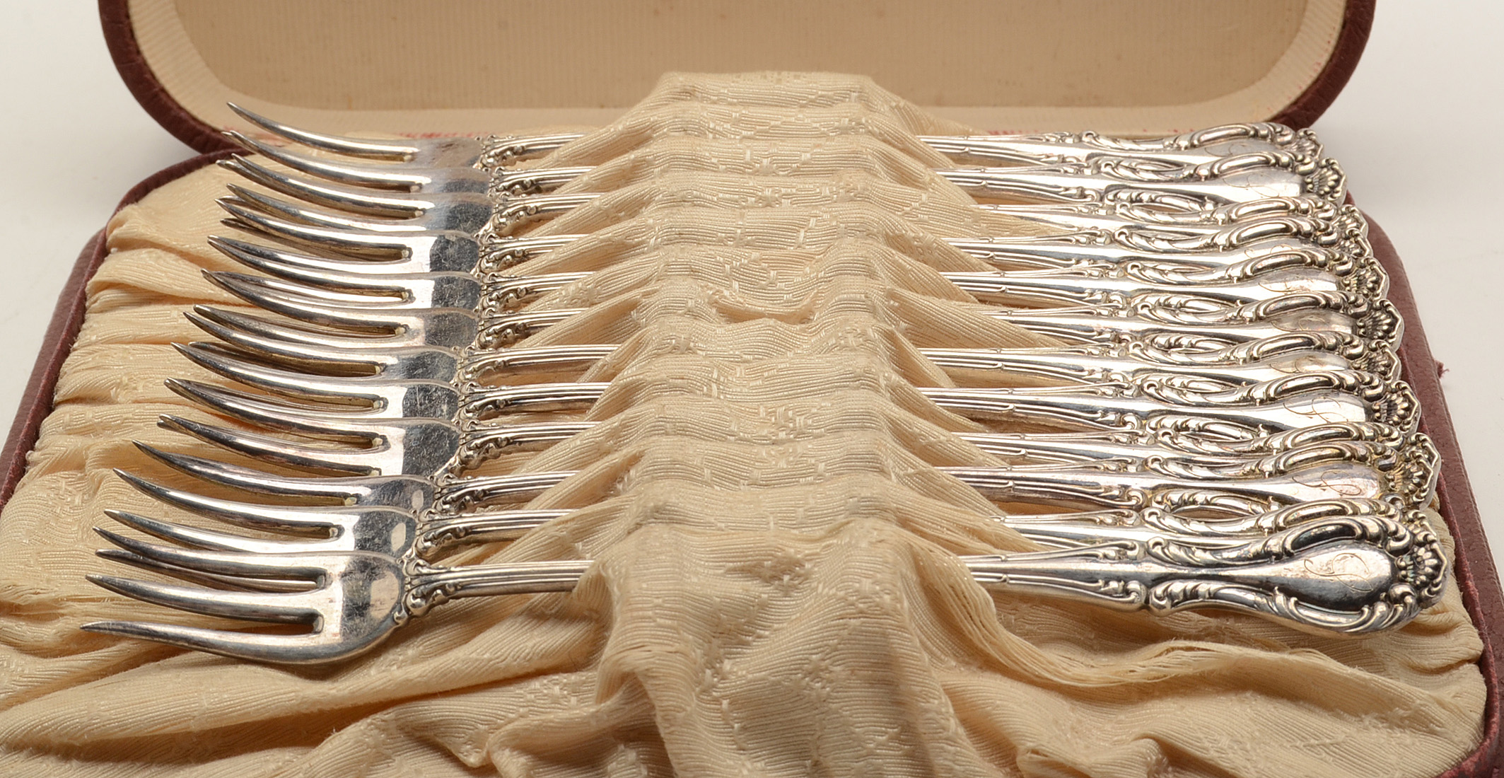 Boxed Set of Vintage Silver Plated Cocktail Forks
