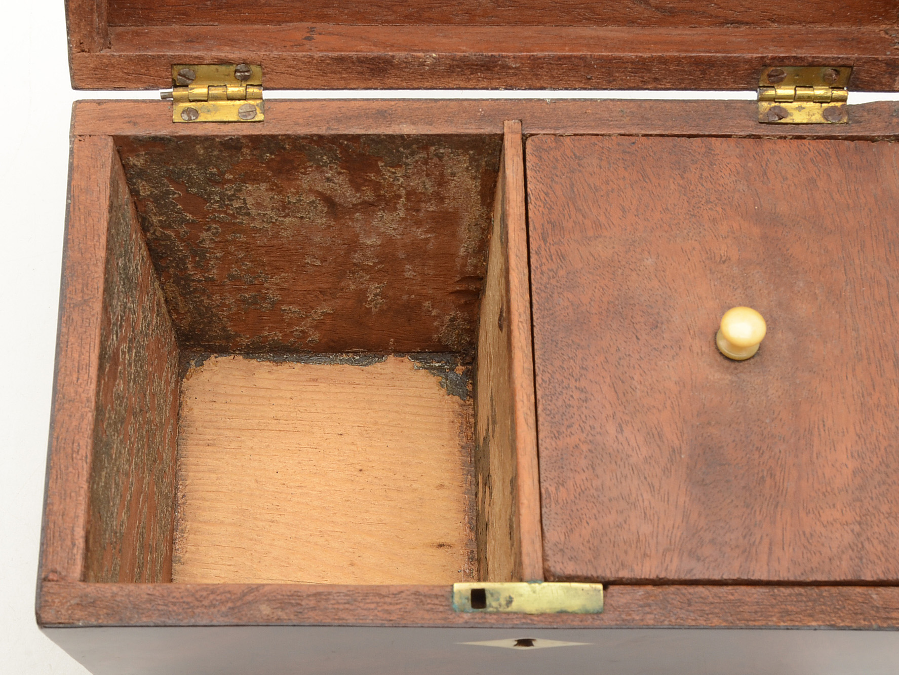 Antique Sarcophagus Form Mahogany Tea Caddy