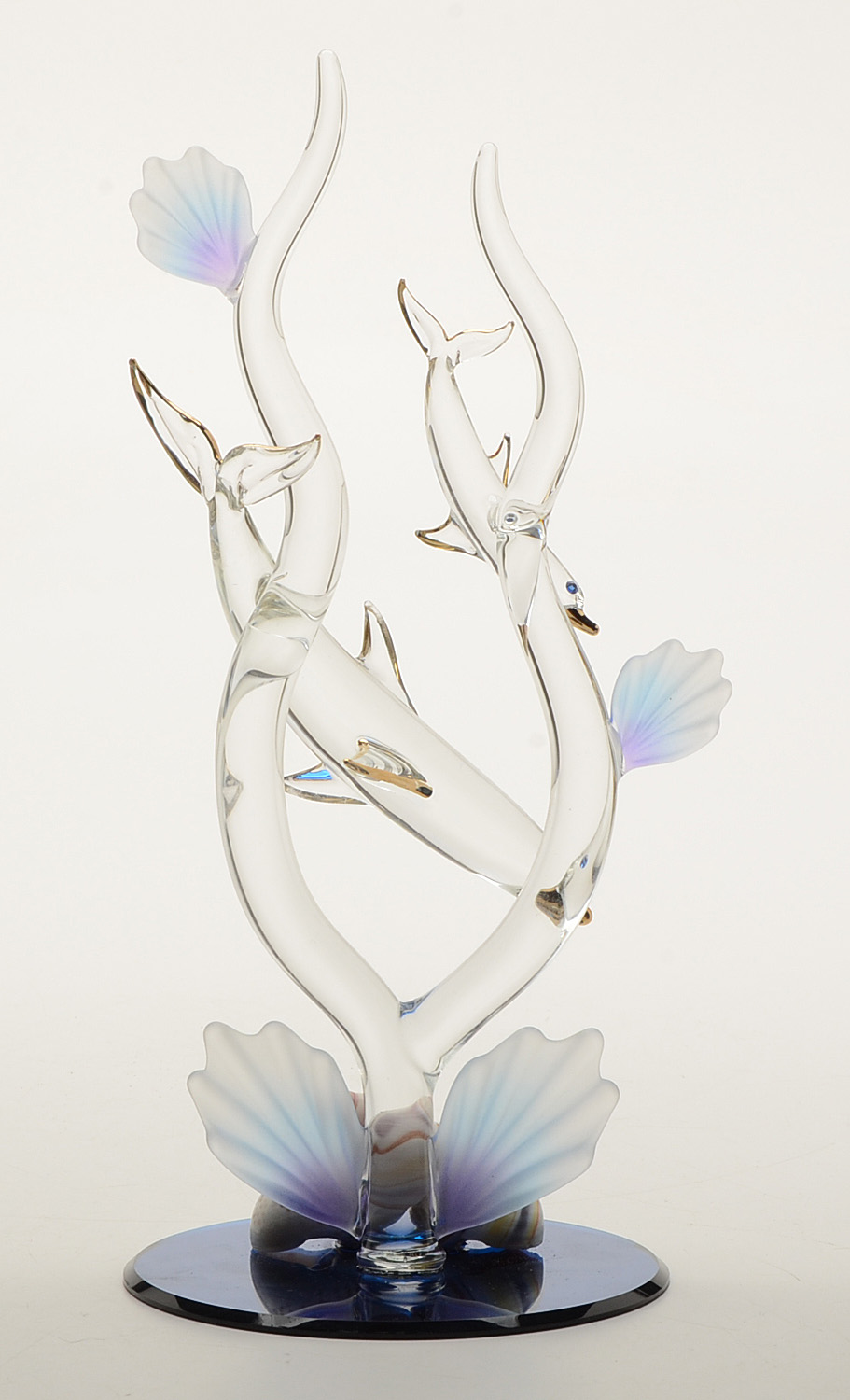 Glass Baron Dolphin and Baby Glass Blown Figurine
