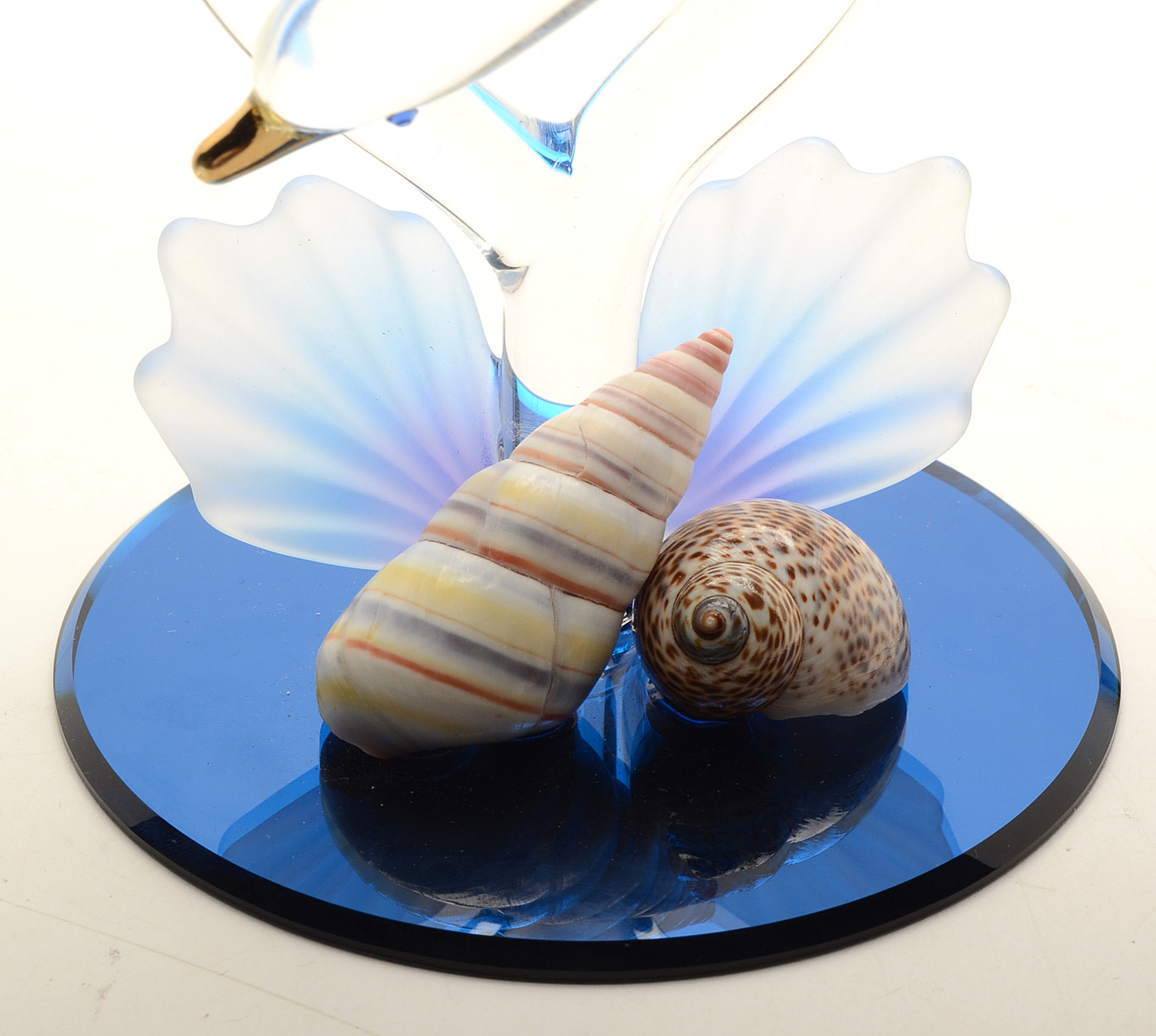 Glass Baron Dolphin and Baby Glass Blown Figurine