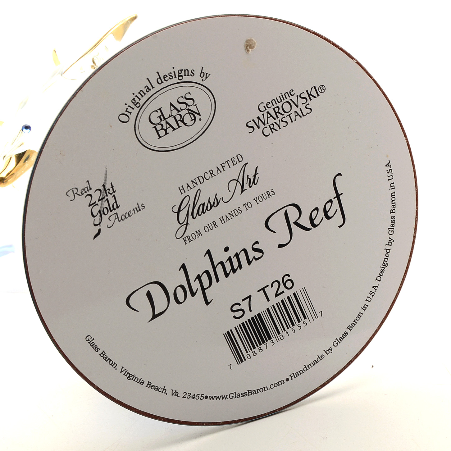 Glass Baron Dolphin and Baby Glass Blown Figurine