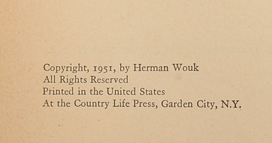 First Edition "The Caine Mutiny"