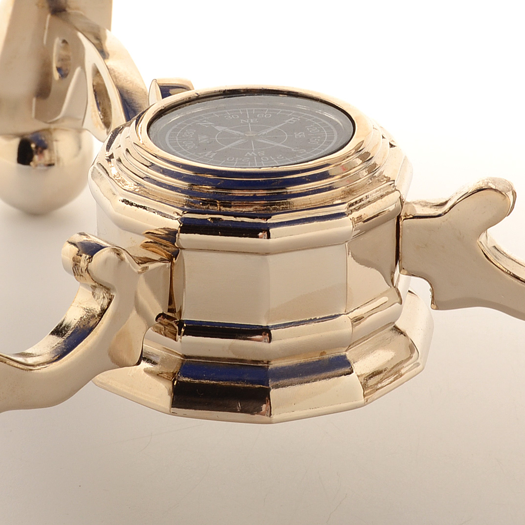 Lapis World Globe With Brass Tone Stand