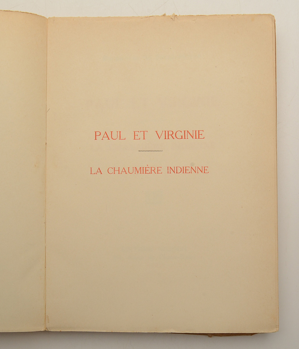 1928 French Langauge "Paul et Virginie" Illustrated