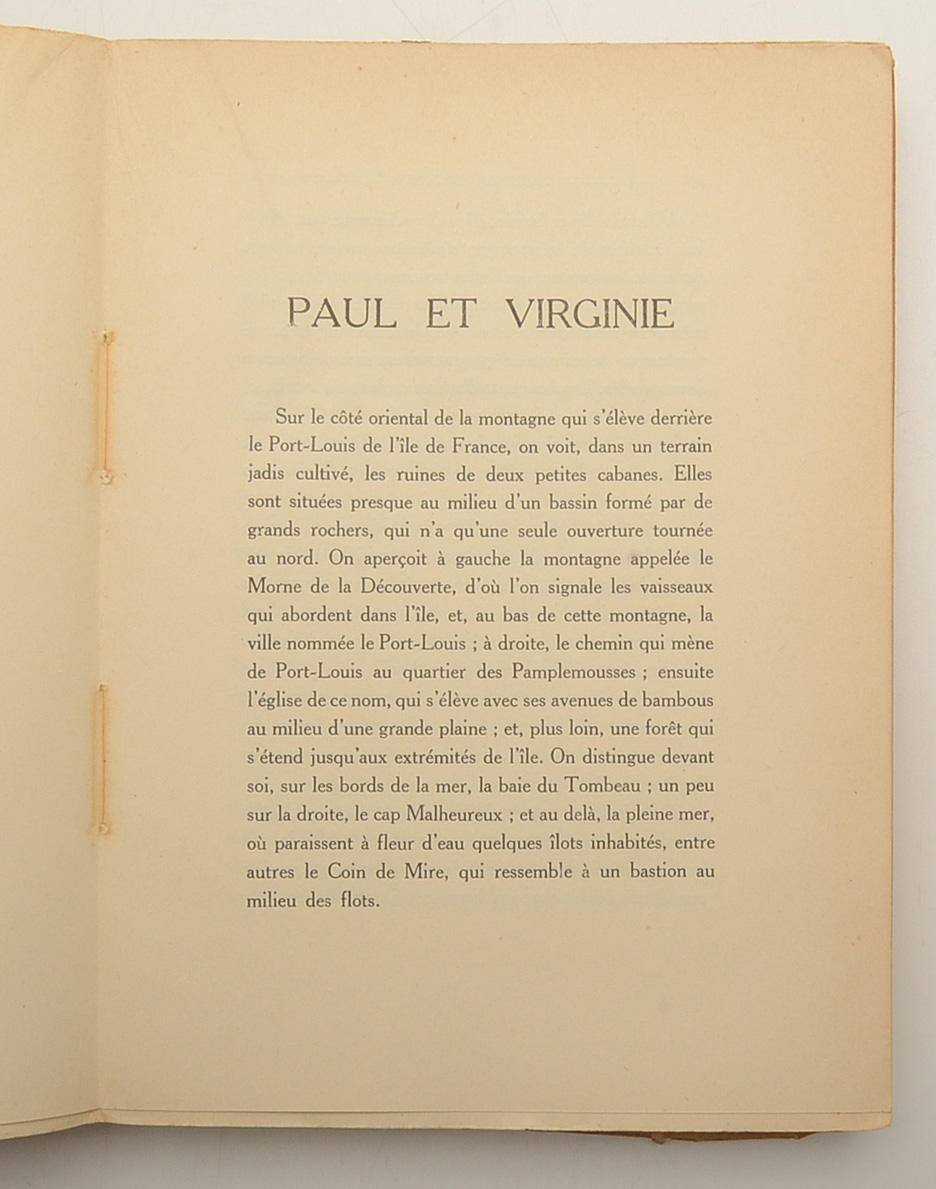1928 French Langauge "Paul et Virginie" Illustrated