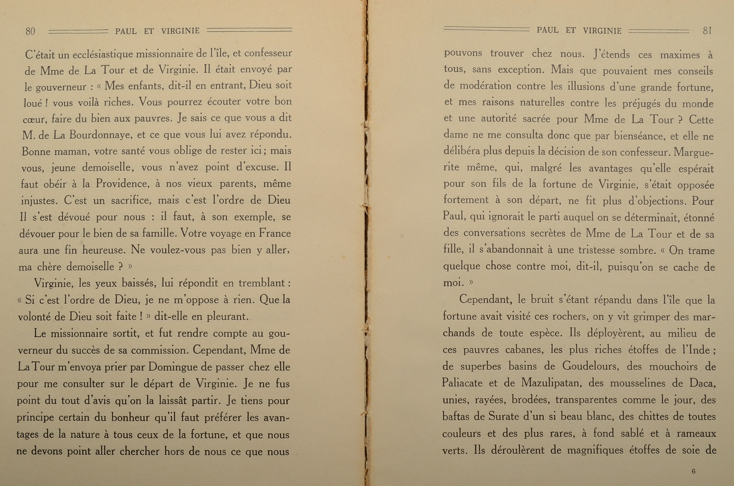 1928 French Langauge "Paul et Virginie" Illustrated