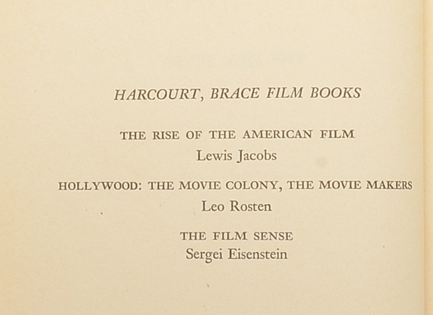 First American Edition Film Theory Books by Sergei Eisenstein