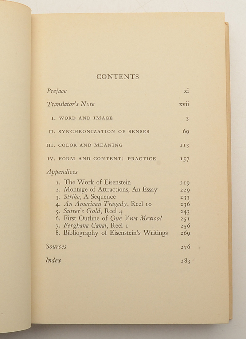 First American Edition Film Theory Books by Sergei Eisenstein