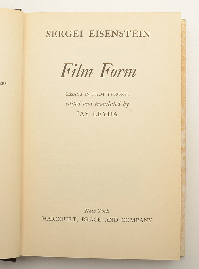 First American Edition Film Theory Books by Sergei Eisenstein