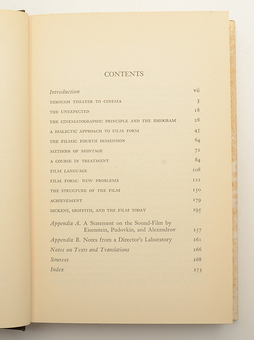 First American Edition Film Theory Books by Sergei Eisenstein