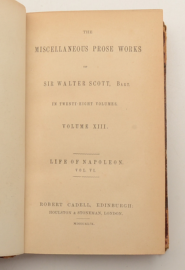 Mid-19th Century "Prose Works of Sir Walter Scott"