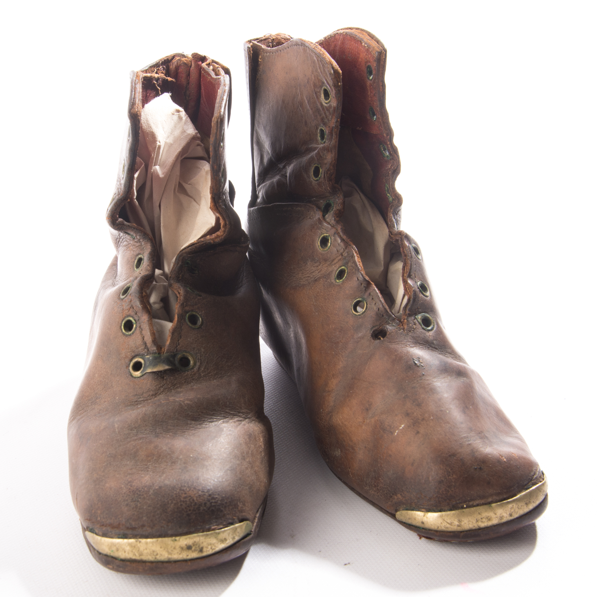 Pair of Leather Victorian Children's Shoes