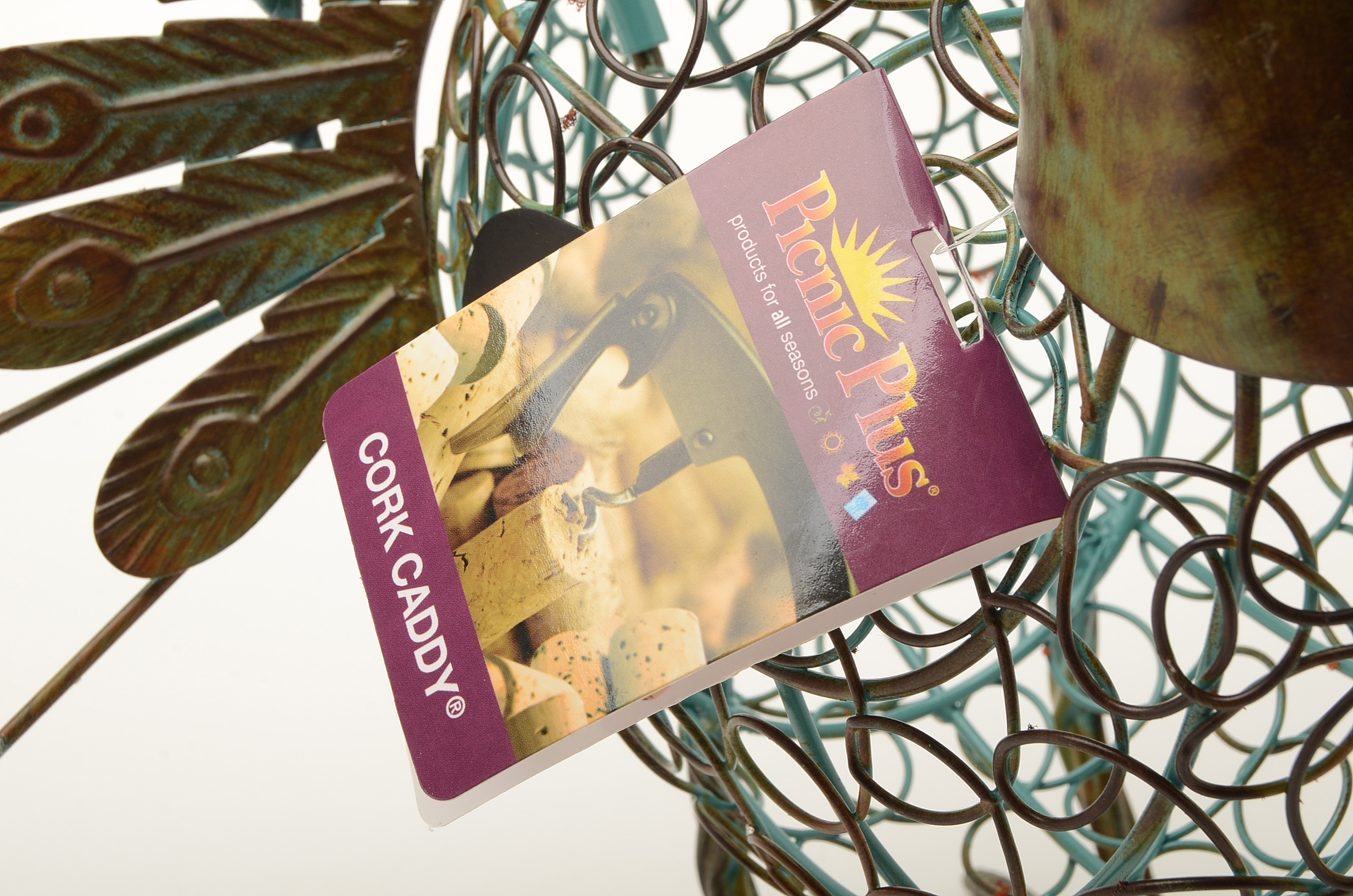 Handcrafted Peacock Cork Caddy