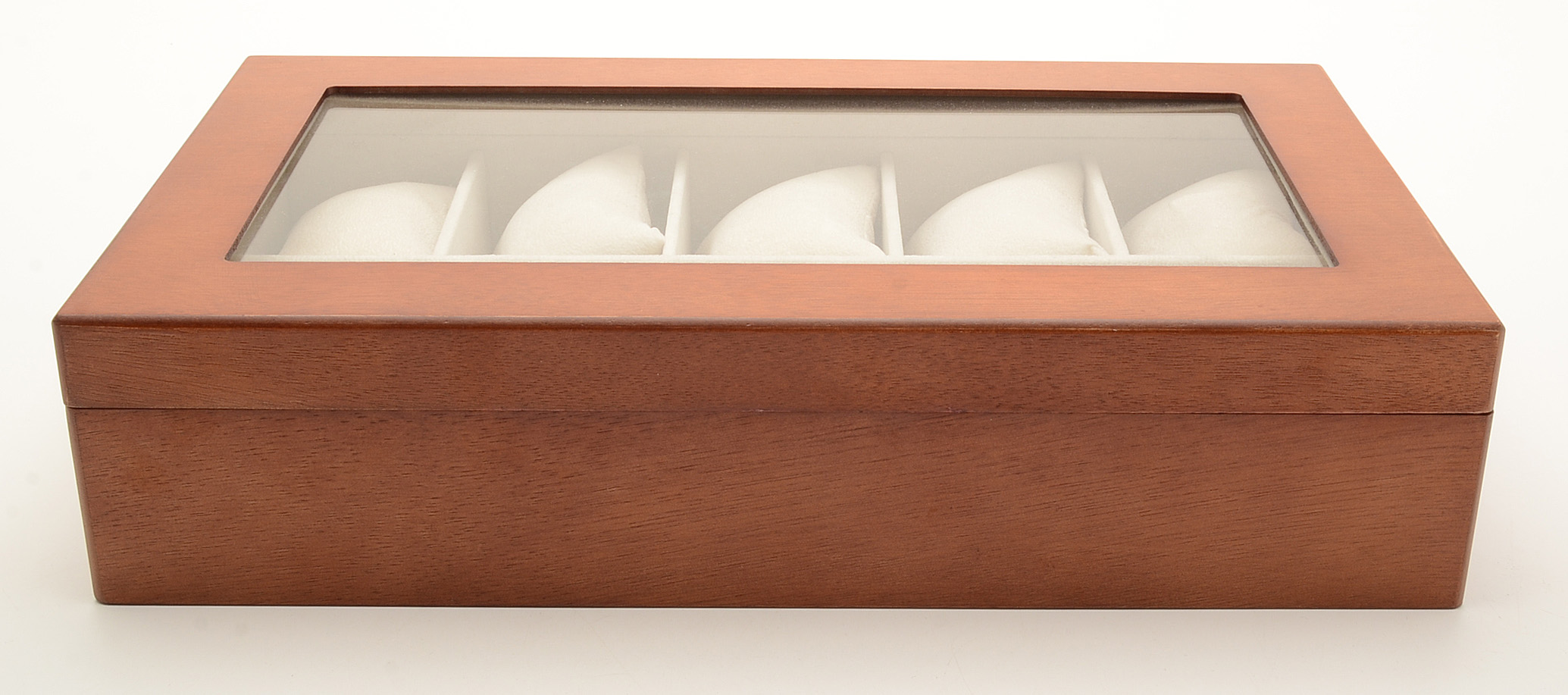 Veneered Oak Watch Case with Travel Pouch