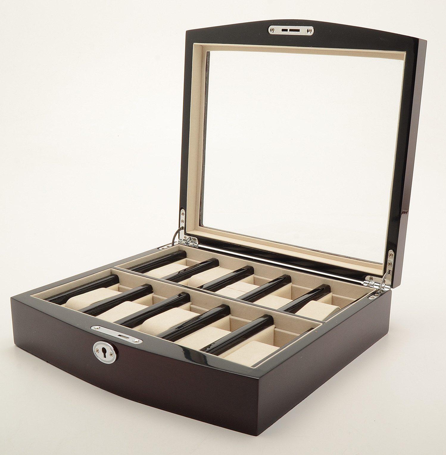 High Gloss Dark Marple Veneered Watch Case