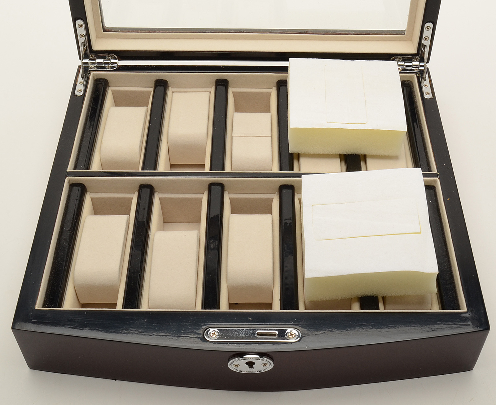 High Gloss Dark Marple Veneered Watch Case