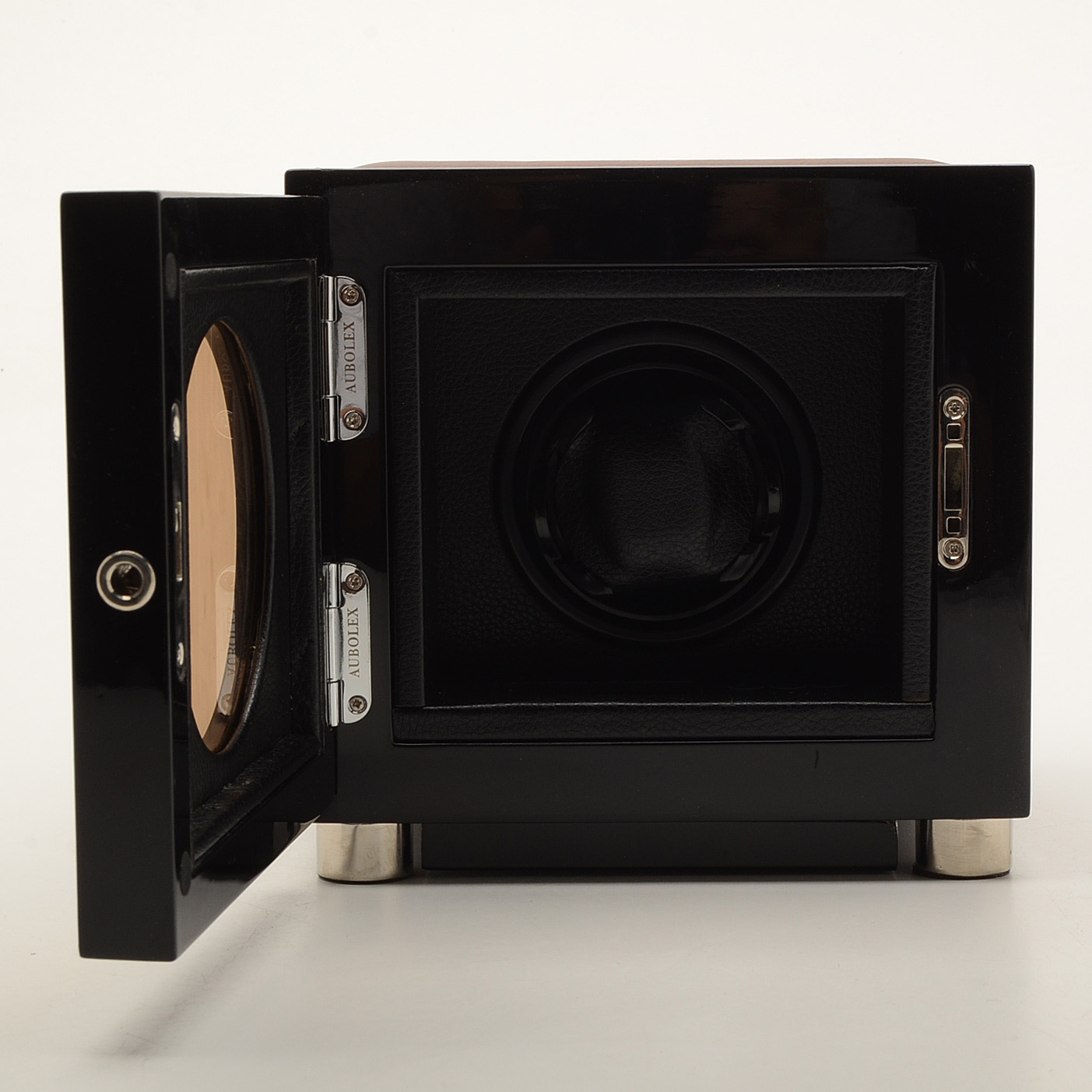 High Gloss Piano Veneered and Genuine Leather Single Watch Winder