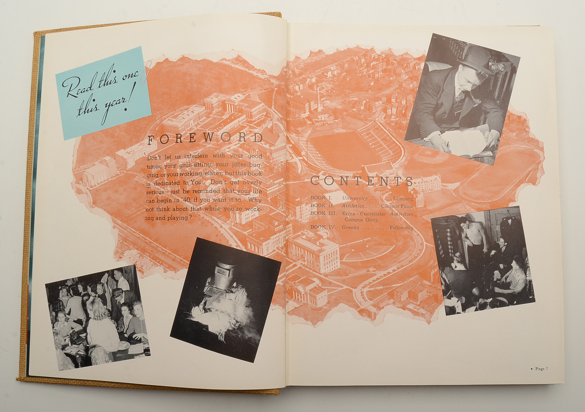 Vintage 1940 "University of Cincinnati Year Book"