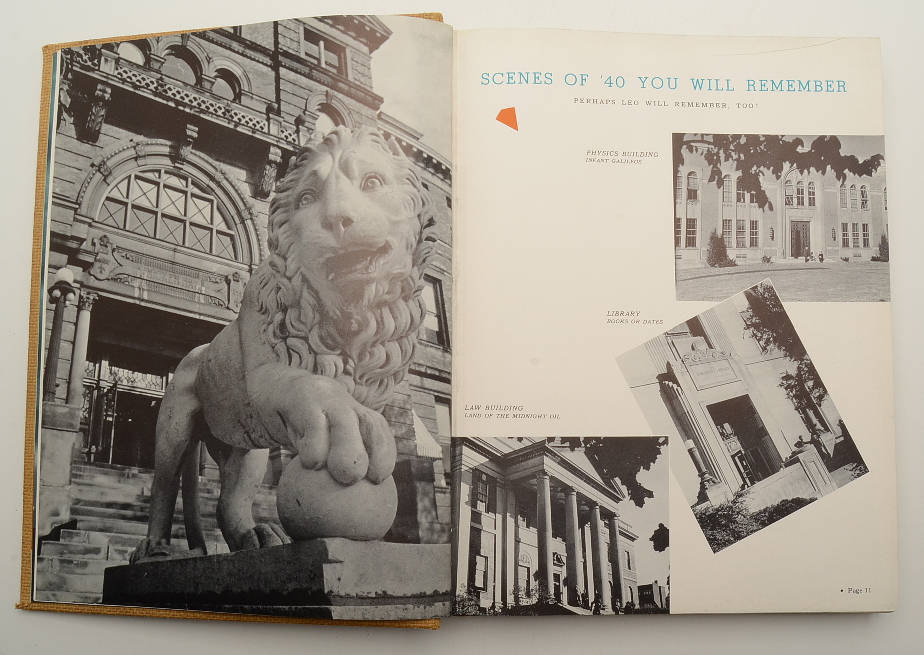 Vintage 1940 "University of Cincinnati Year Book"